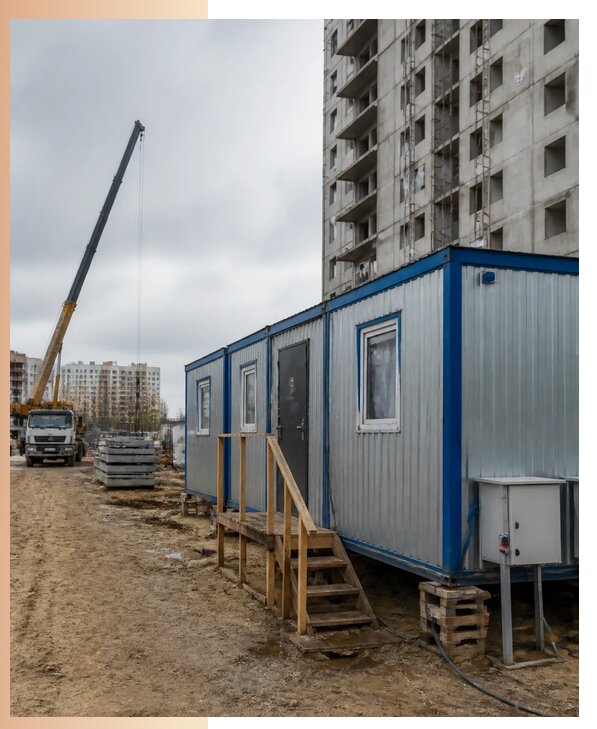 Аренда строительных вагончиков для рабочих в Луховицах